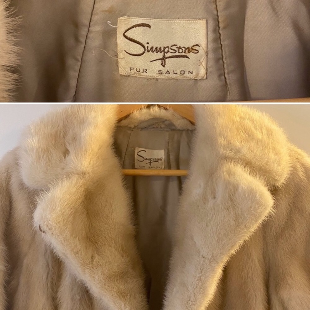 Vintage Genuine Mink Fur Long Coat XS - Picture 3 of 7